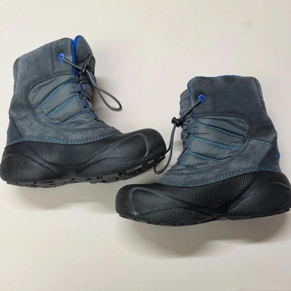 Columbia Kids' Gray and Blue Snow Boots